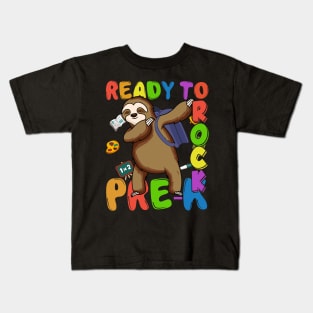 Dabbing Pre-k Sloth Back To School Kids T-Shirt